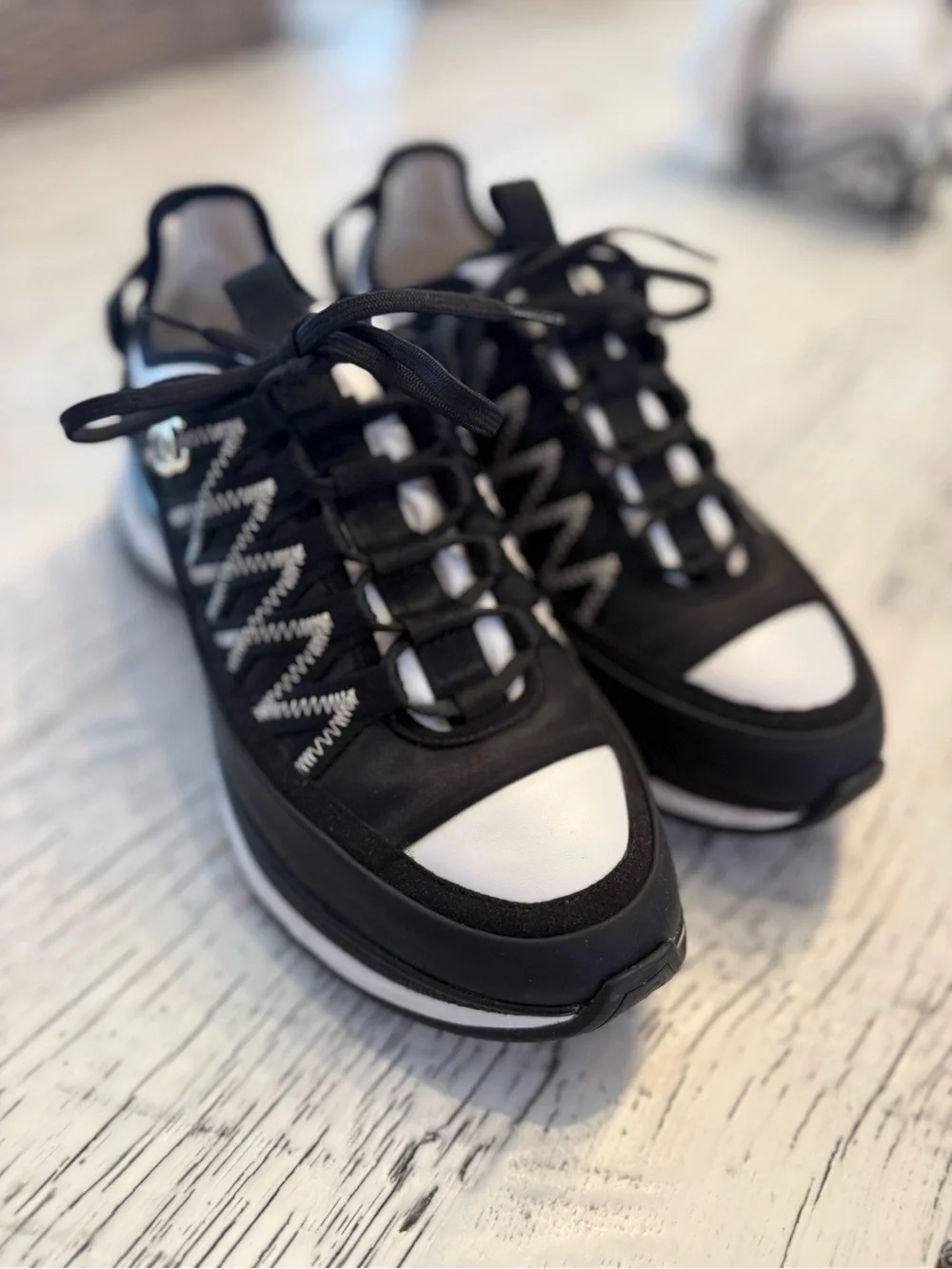 CHANEL Chunky Interlocking CC Logo Sneakers 38 LIKE NEW
